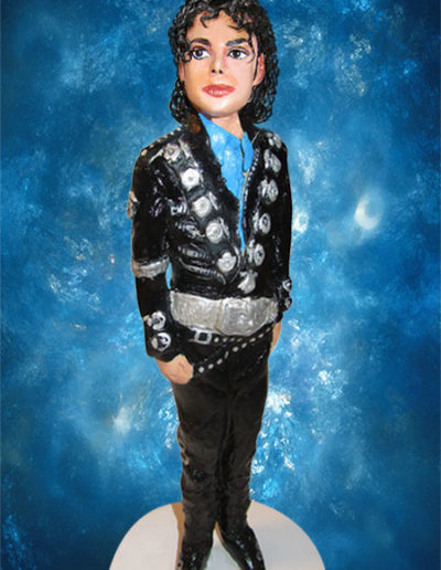 Statuina di terracotta di Michael Jackson. Fatto a mano in stile statuine di Napoli