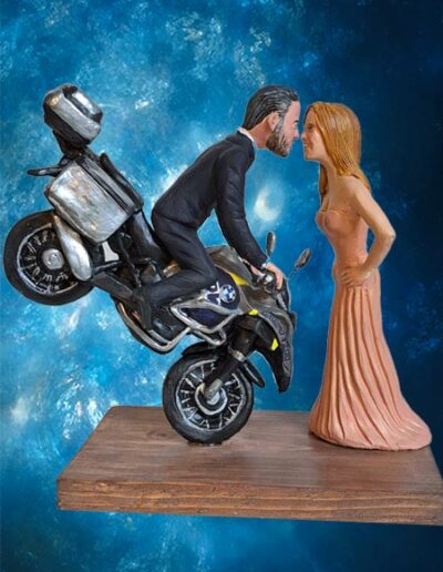 Statuina Cake topper con moto